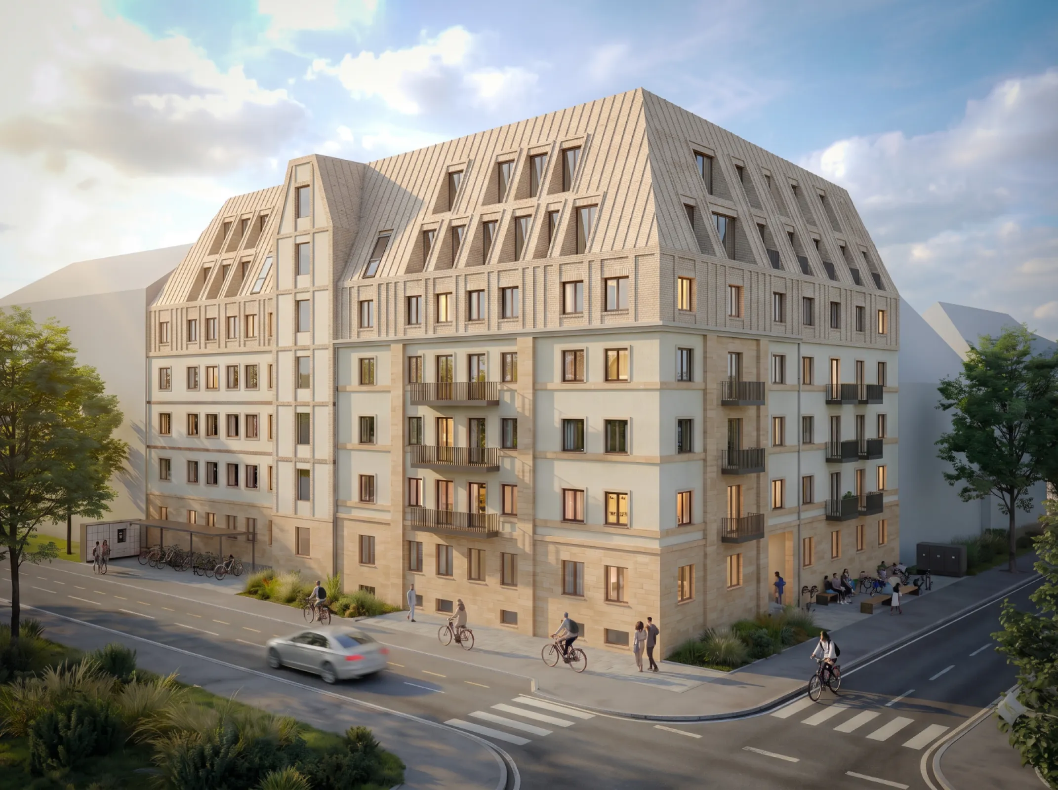 Our current projet in Mannheim, Germany - Repositioning and extension of a former hotel to residential