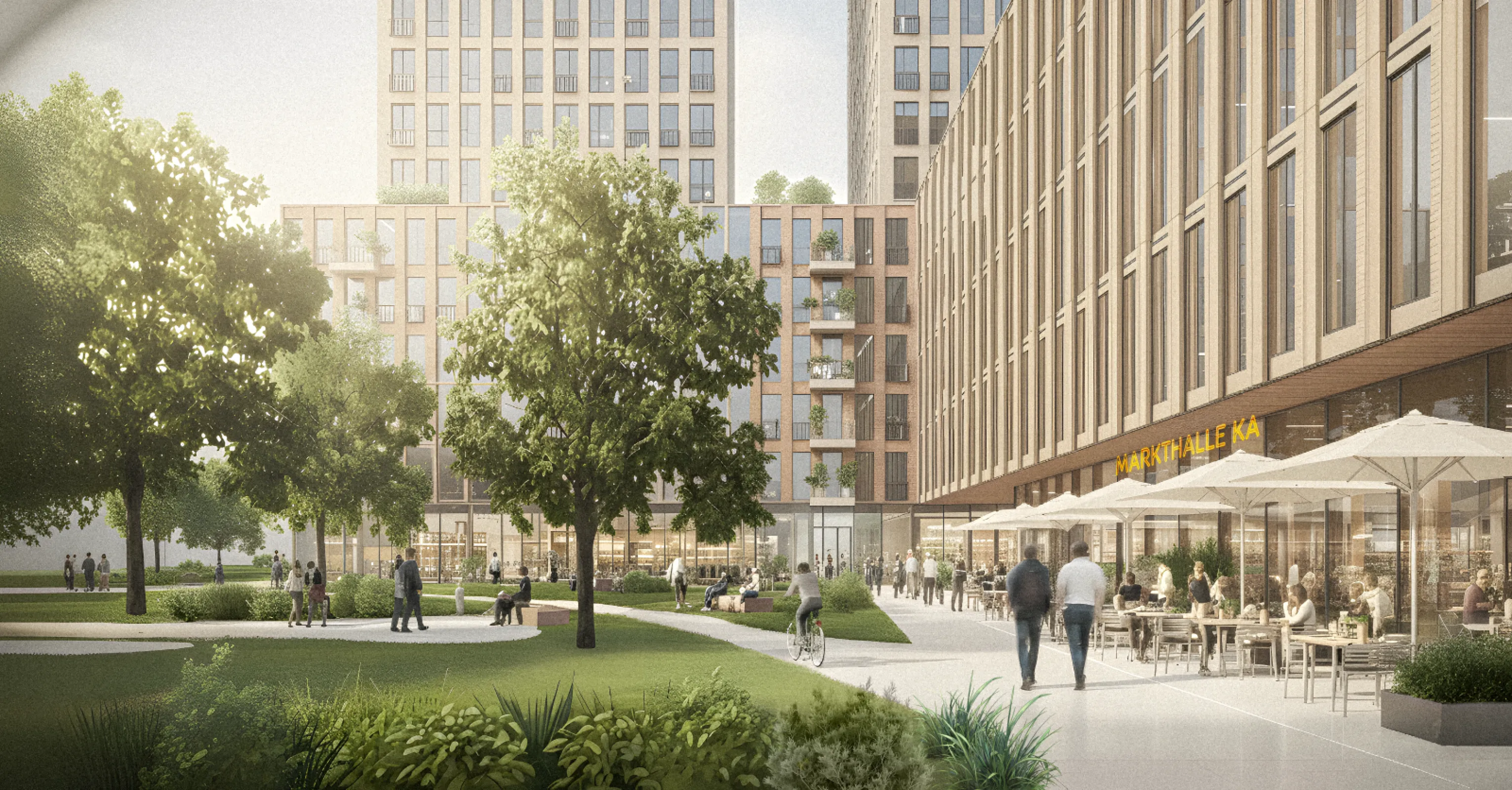 Project: K100 in Karlsruhe, Germany - new muli-use coplex with highrise (competition entry)