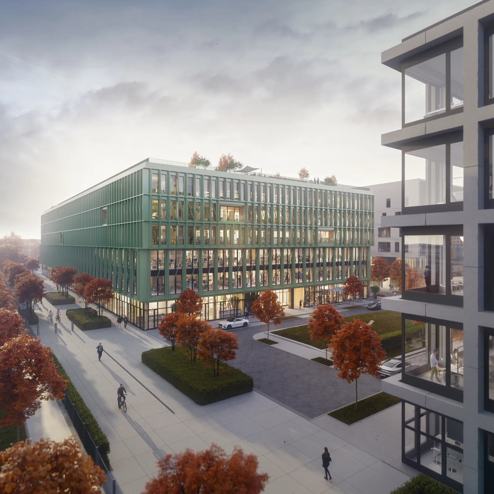 Vizualisation of Project i8 in Munich, Germany ©C.F. Møller Architects