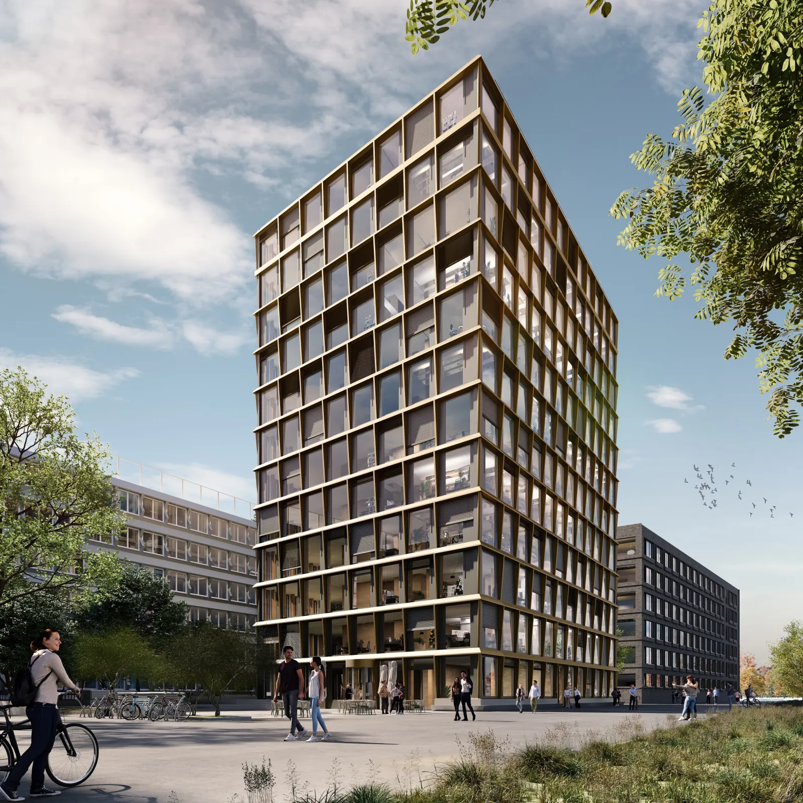 Vizualisation Timber Peak in Mainz, Germany ©HH Vision