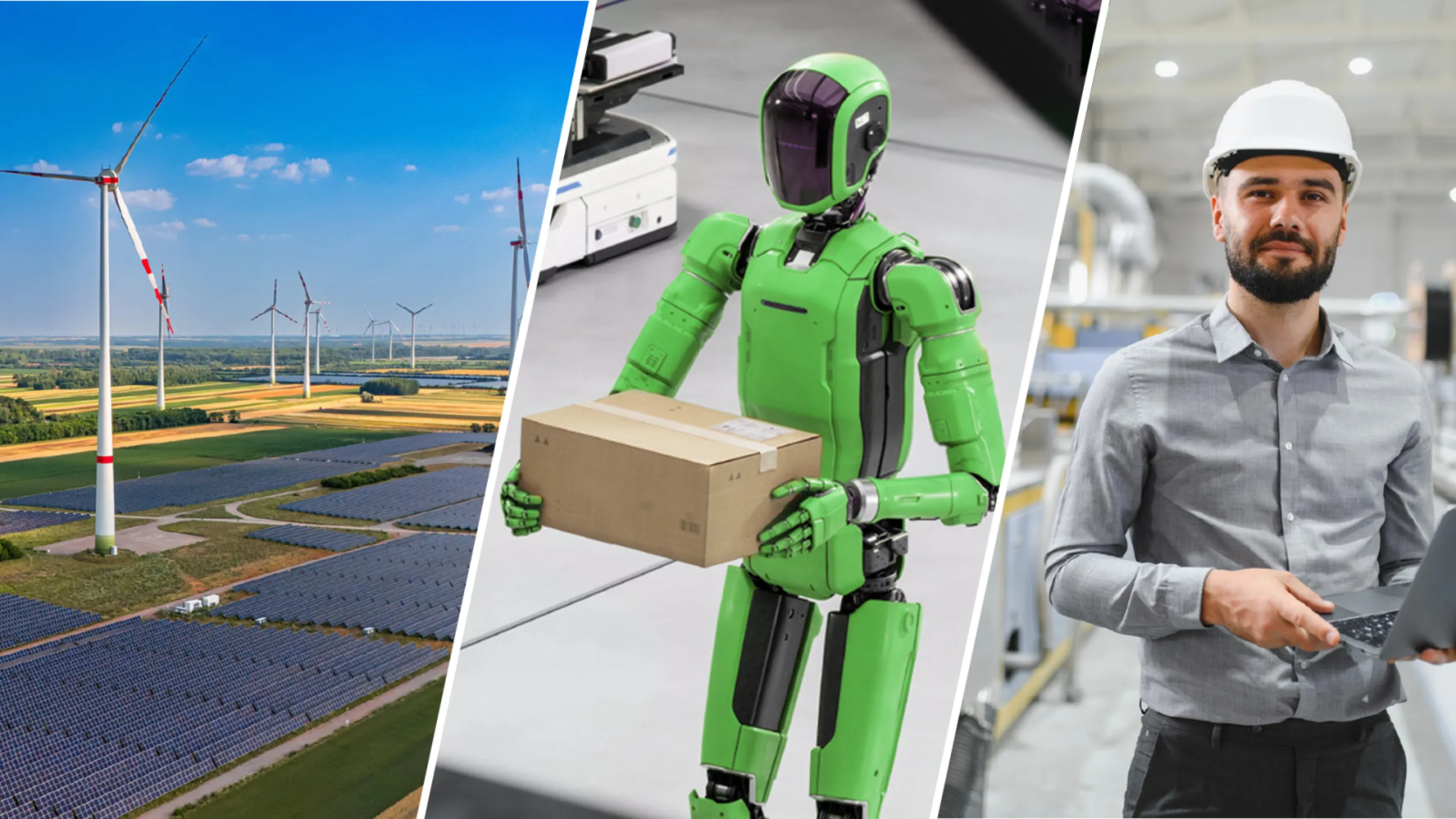 Our core strengths lie in the fields of green energy, robotics and industrial artificial intelligence.